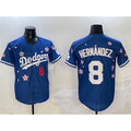 Los Angeles Dodgers #8 Enrique Hernandez Royal Puhics 2025 Tokyo Series Limited Stitched Jersey