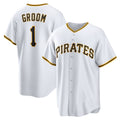 Pittsburgh Pirates #1 Groom Home White Puhics Replica Jersey