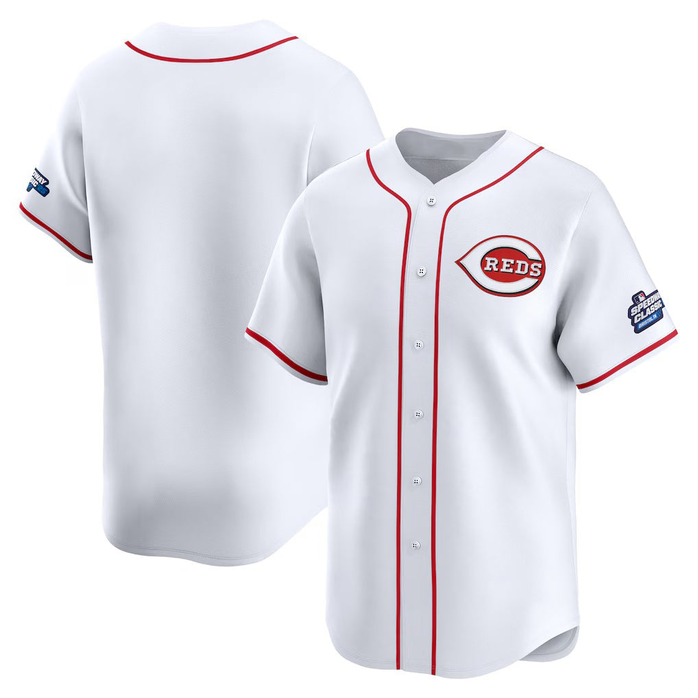 Cincinnati Reds White Puhics 2025 Speedway Classic Home Limited Jersey