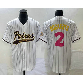 San Diego Padres #2 Xander Bogaerts White Puhics NEW 2023 City Connect Cool Base Stitched Jersey