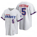 Atlanta Braves #5 Freddie Freeman White Puhics 2021 City Connect Stitched Jersey