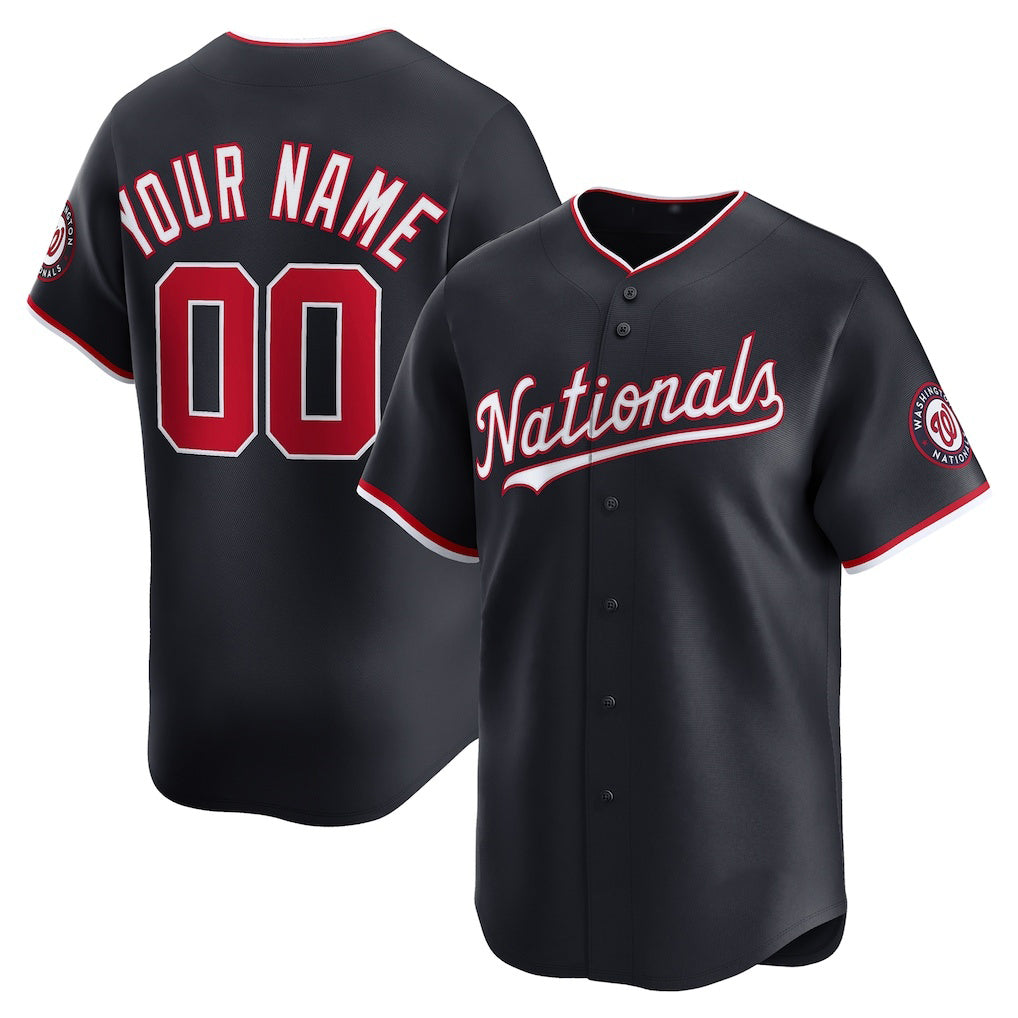 Custom Washington Nationals Navy Puhics Alternate Limited Jersey