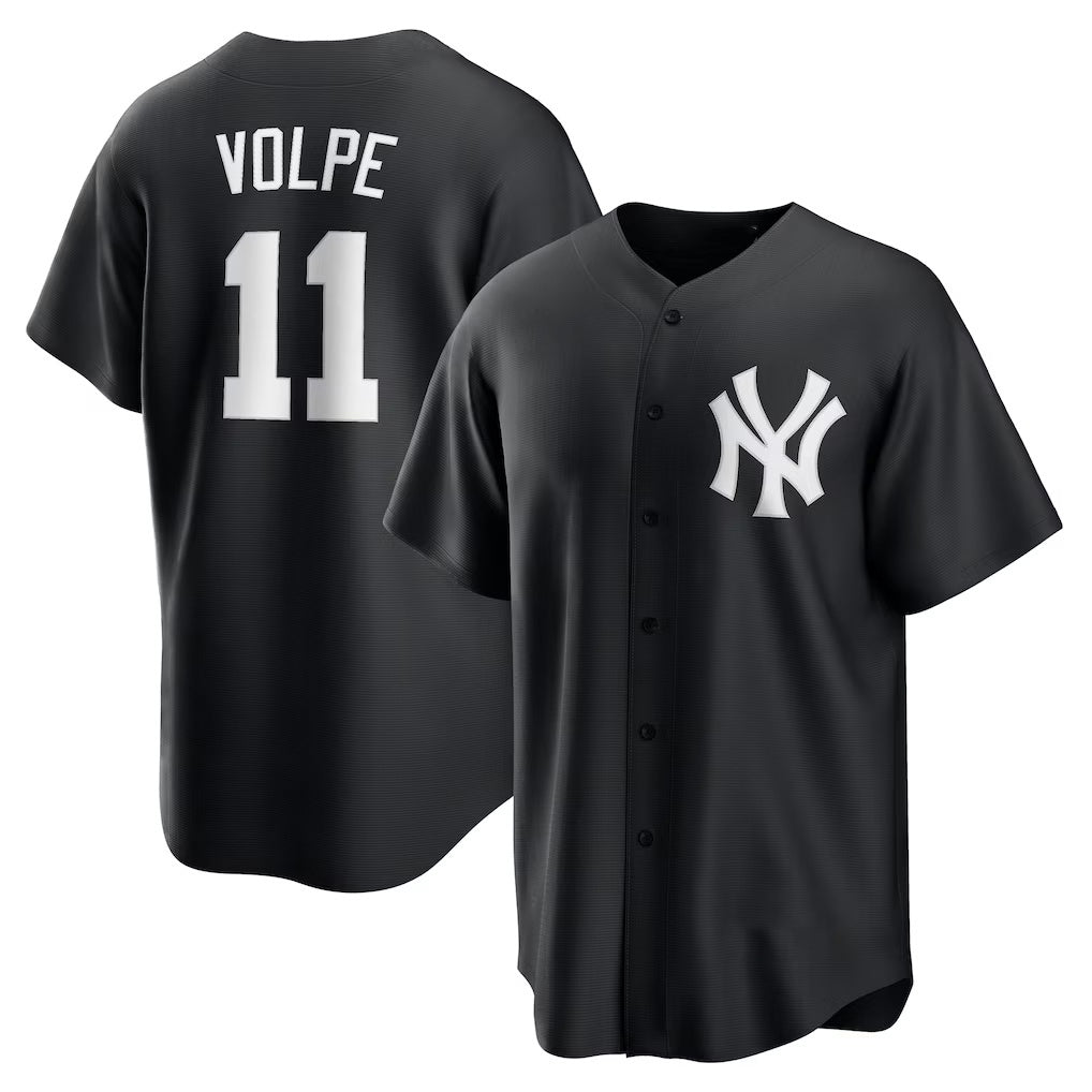 New York Yankees #11 Anthony Volpe Black Puhics Fashion Replica Player Jersey