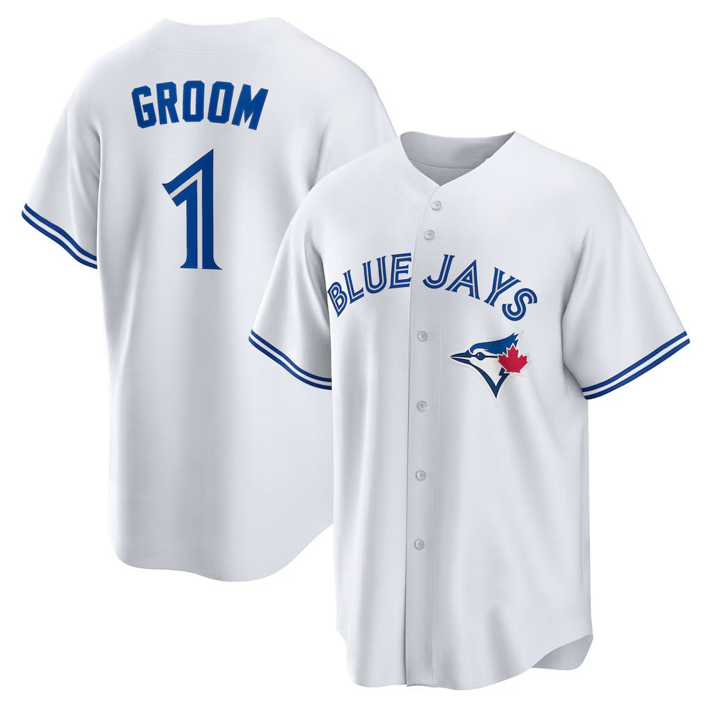 Toronto Blue Jays #1 Groom White Puhics Home Replica Jersey
