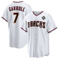 Arizona Diamondbacks #7 Corbin Carroll White Puhics 2023 World Series Cool Base Stitched Jersey 2