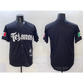 Texas Rangers Blank Black Puhics Mexico 2025 Vapor Premier Limited Stitched Jersey