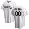 Custom Colorado Rockies White Puhics Home Replica Jersey