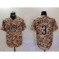 San Diego Padres #3 Jackson Merrill Camo Puhics Cool Base Stitched Jersey