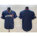Houston Astros Blank Navy Puhics 2025 City Connect With Texas Patch Limited Stitched Jersey