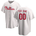 Custom Philadelphia Phillies White Puhics Home Replica Jersey