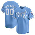 Custom Kansas City Royals Active Player Light Blue Puhics 2024 Alternate Limited Stitched Jersey
