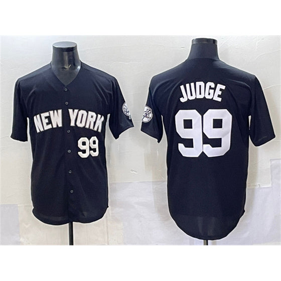 New York Yankees #99 Aaron Judge Black Puhics Limited Stitched Jersey