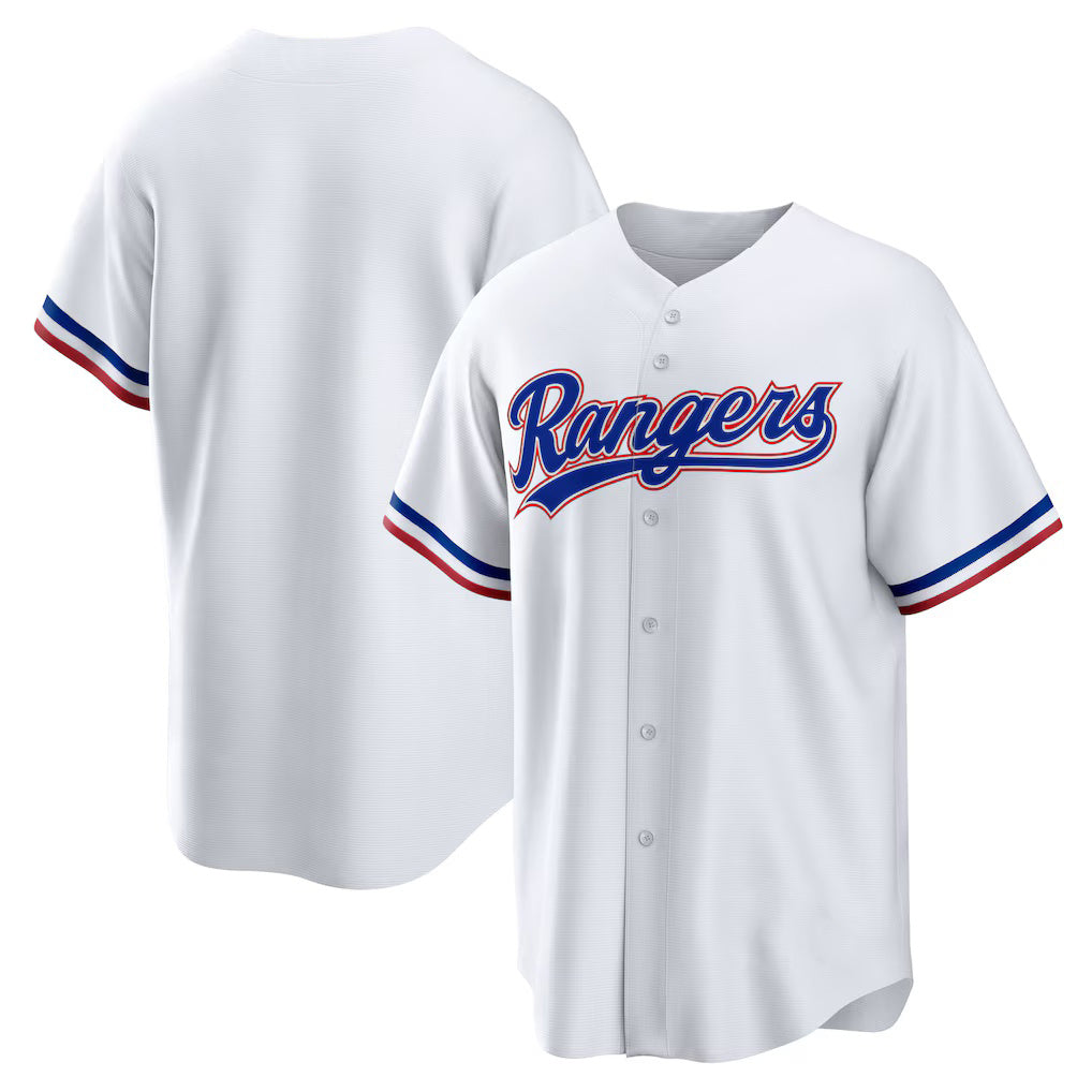 Texas Rangers White Puhics Home Replica Team Jersey