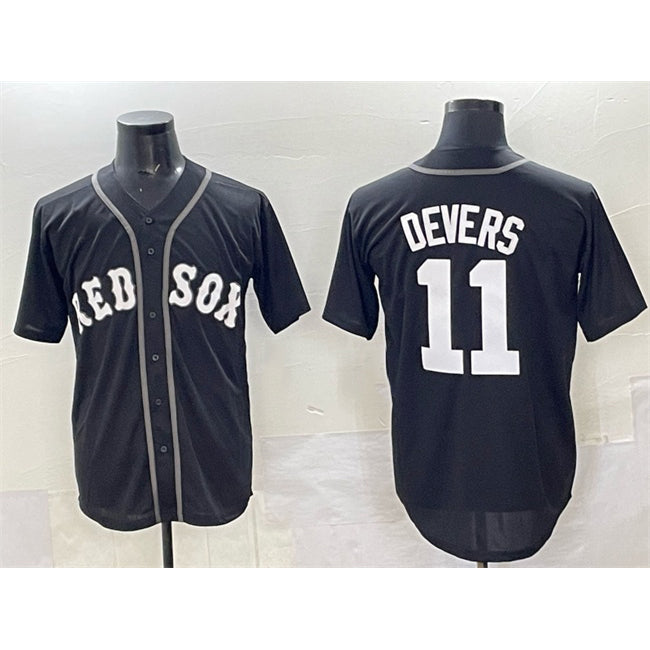 Boston Red Sox #11 Rafael Devers Black Puhics Lights Out Limited Stitched Jersey