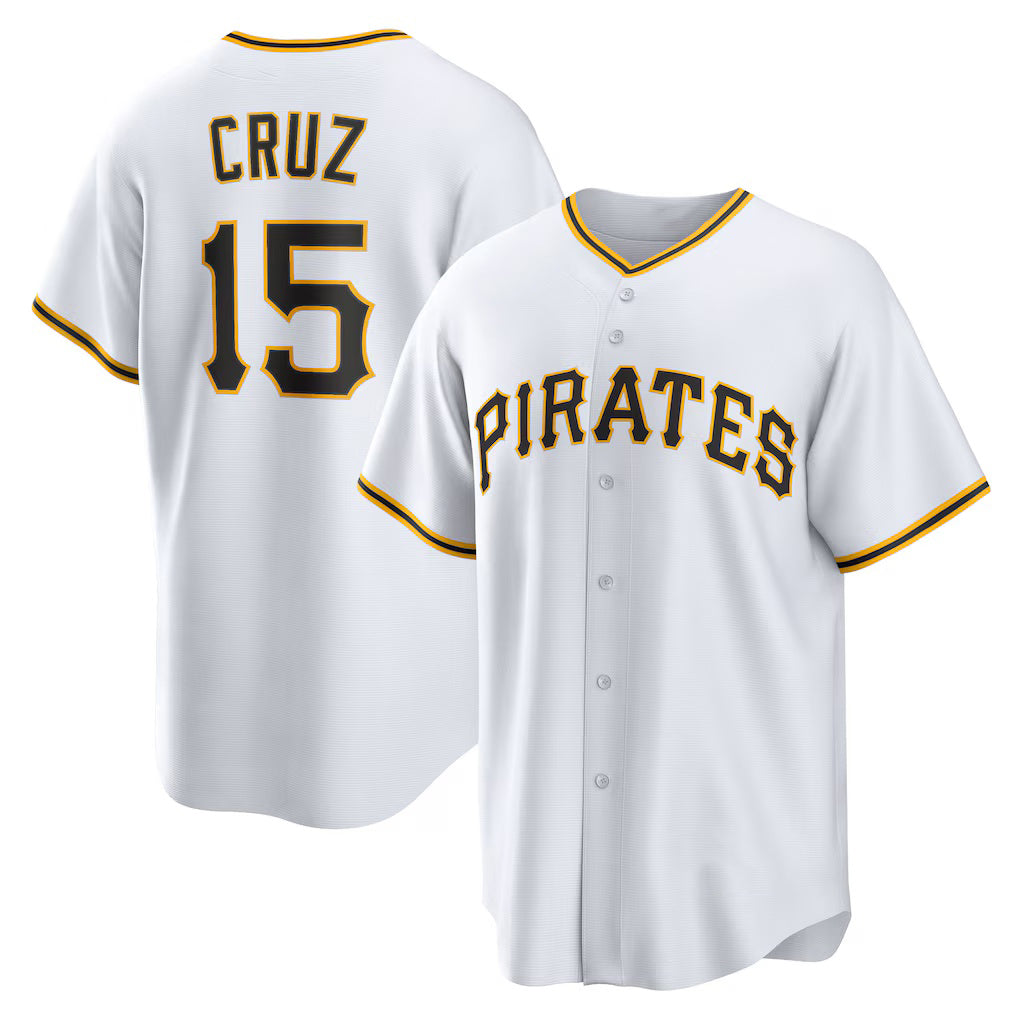 Pittsburgh Pirates #15 Oneil Cruz White Puhics Home Replica Jersey