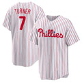 Philadelphia Phillies #7 Trea Turner White Puhics Home Replica Player Jersey