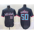 Miami Marlins #50 Agust¨ªn Ram¨ªrez Black Puhics 2025 City Connect Limited Stitched Jersey