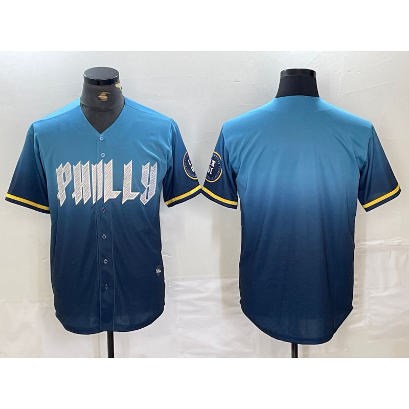 Philadelphia Phillies Blank Blue Puhics 2024 City Connect Limited Stitched Jersey