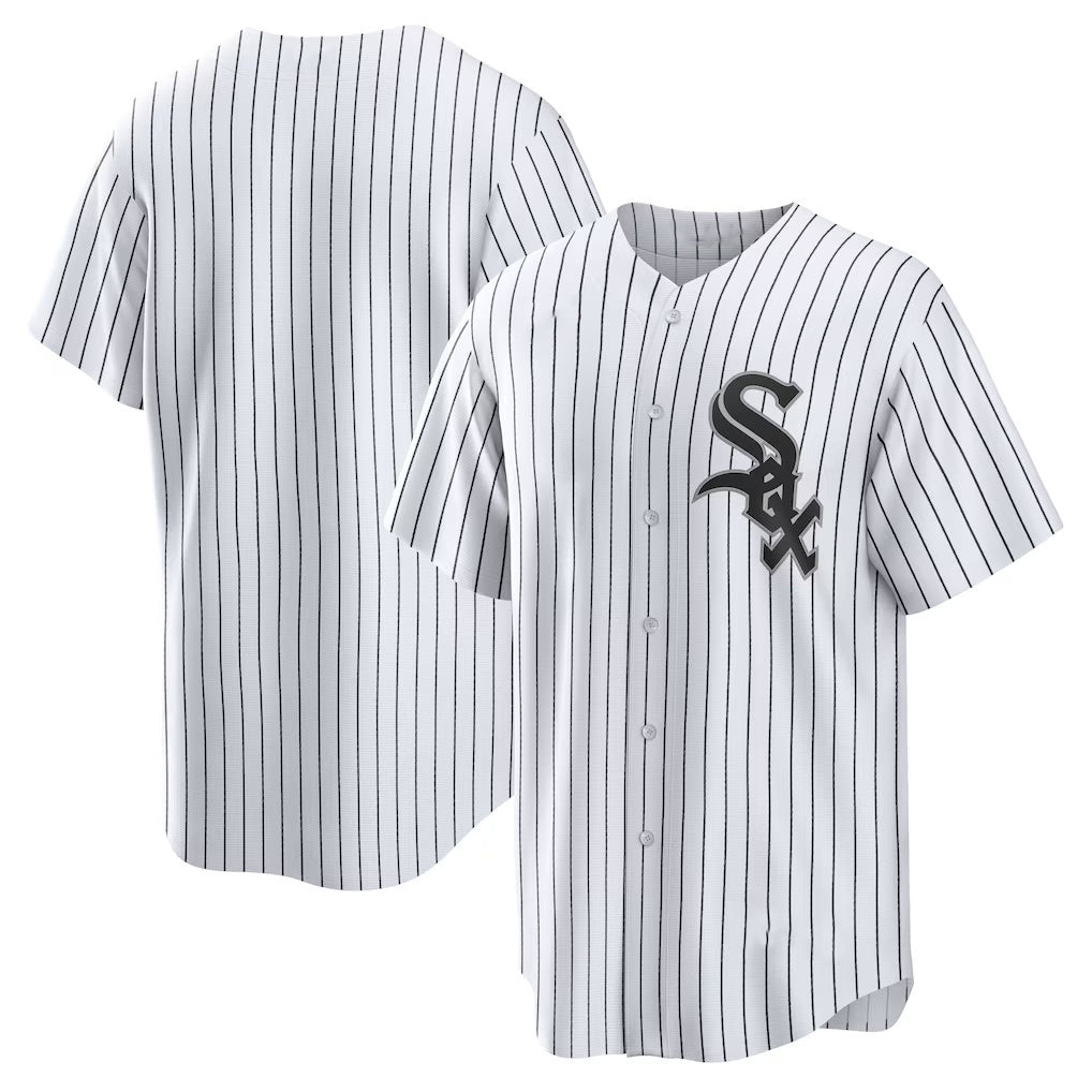 Chicago White Sox White Puhics Home Replica Team Jersey_1