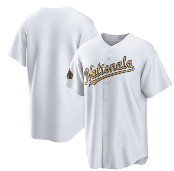 Washington Nationals Blank White Puhics 2022 All-Star Cool Base Stitched Jersey