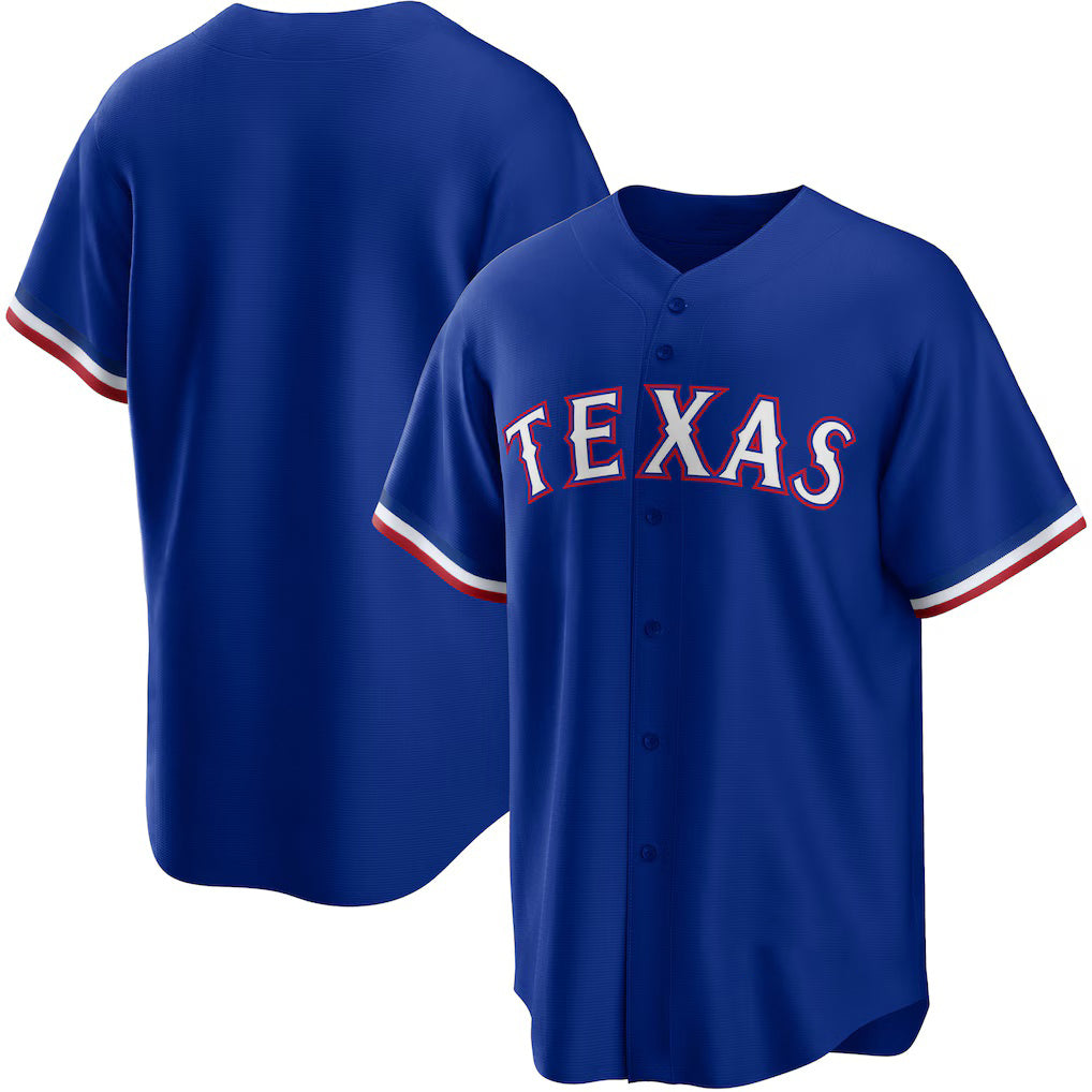 Texas Rangers Royal Puhics Alternate Replica Team Logo Jersey