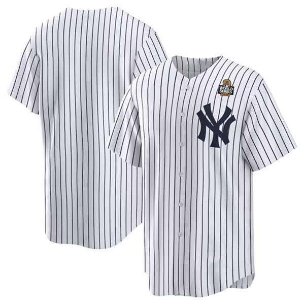 New York Yankees Blank White Puhics 2024 World Series Cool Base Stitched Jersey