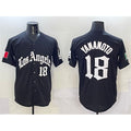 Los Angeles Dodgers #18 Yoshinobu Yamamoto Black Puhics Mexico 2025 LA Gothic Style With Fernando Patch Vapor Premier Limited Stitched Jersey
