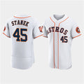 Houston Astros #45 Ryne Stanek White Puhics 60th Anniversary Flex Base Stitched Jersey