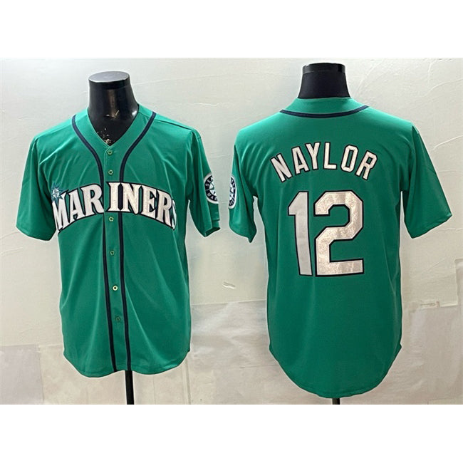 Seattle Mariners #12 Josh Naylor Aqua Puhics Limited Stitched jersey