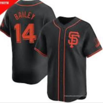 San Francisco Giants #14 Patrick Bailey Black 2024 Black Puhics Alternate Limited Stitched Jersey