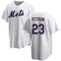 New York Mets #23 David Peterson White Puhics Cool Base Stitched Jersey