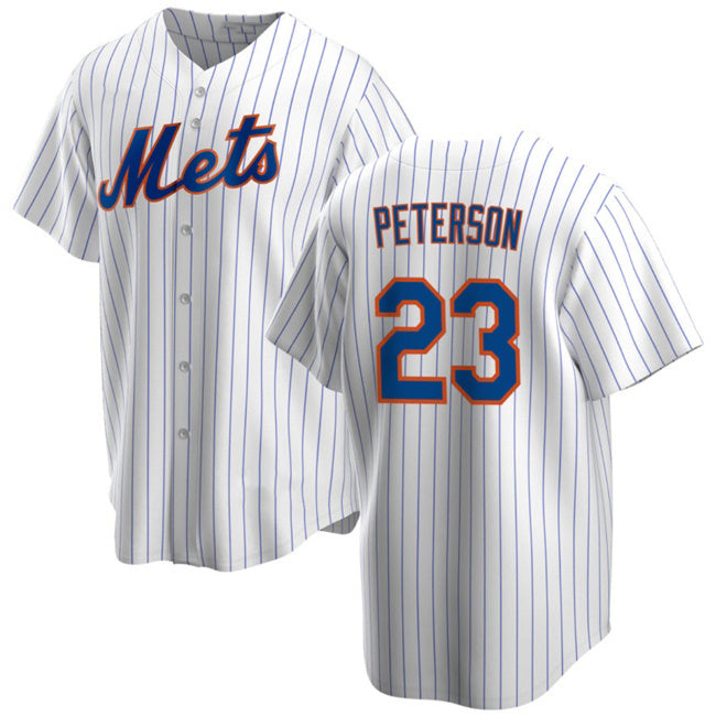 New York Mets #23 David Peterson White Puhics Cool Base Stitched Jersey