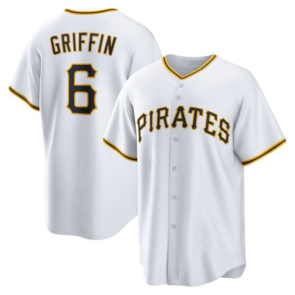 Pittsburgh Pirates #6 Konnor Griffin White Puhics Home Replica Jersey
