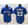 Toronto Blue Jays #22 Ernie Clement Blue Puhics 2025 World Series Cool Base Stitched Jersey