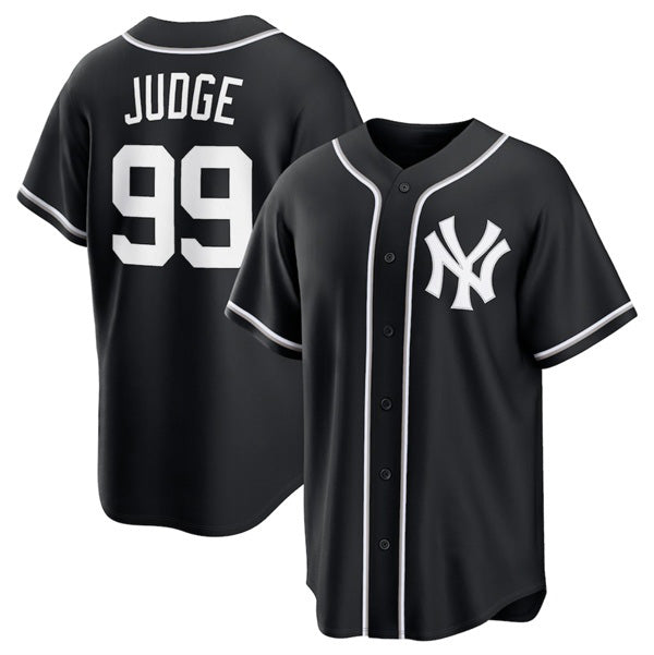 New York Yankees #99 Aaron Judge Black Puhics Out Stitched Jersey