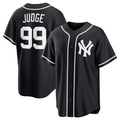 New York Yankees #99 Aaron Judge Black Puhics Out Stitched Jersey