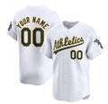 Custom Oakland Athletics Active Player White Puhics Home Limited Stitched Jersey