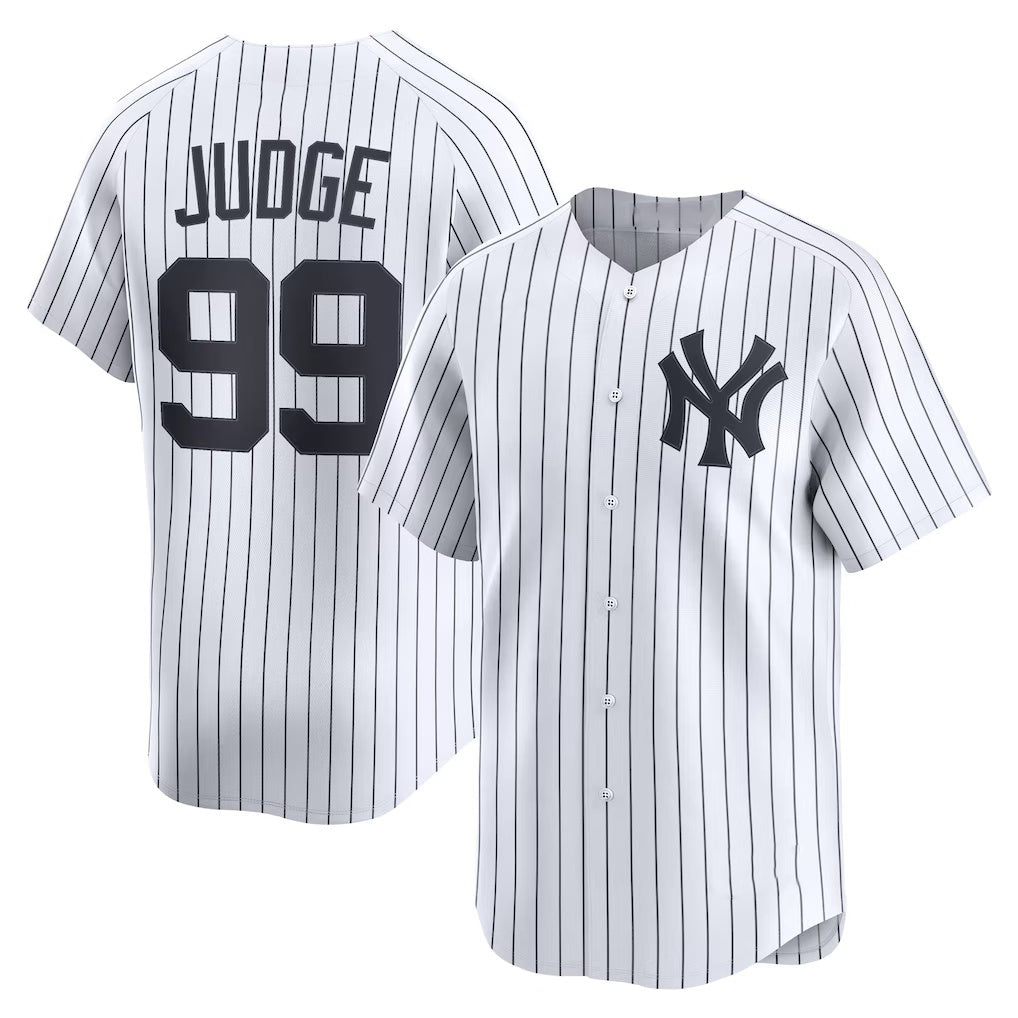 New York Yankees #99 Aaron Judge White Puhics Home Limited Player Jersey 2