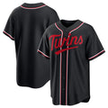 Minnesota Twins Blank Black Puhics Out Stitched Jersey