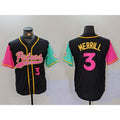 San Diego Padres #3 Jackson Merrill Number Black Puhics NEW 2023 City Connect Cool Base Stitched Jersey