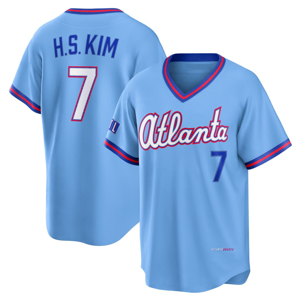 Atlanta Braves #7 Ha-Seong Kim Powder Blue Puhics 2026 City Connect Stadium Jersey
