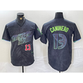 Tampa Bay Rays #13 Junior Caminero Number Charcoal Puhics 2024 City Connect Limited Stitched Jersey 2