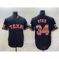 Texas Rangers #34 Nolan Ryan Black Puhics Mexico Limited Stitched Jersey