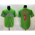 Philadelphia Phillies #3 Bryce Harper Light Green Puhics Phanatic With 2024 Division Champions Patch Limited Stitched Jersey
