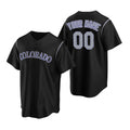 Custom Colorado Rockies Black Puhics Stitched Cool Base Jersey