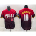 Philadelphia Phillies #10 JT Realmuto Red Puhics 2024 City Player Number Cool Base Jerseys