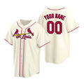 Custom St. Louis Cardinals Cream Puhics Stitched Cool Base Jersey