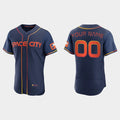 Custom Houston Astros Active Player 2022 Navy Puhics City Connect Flex Base Stitched Jersey