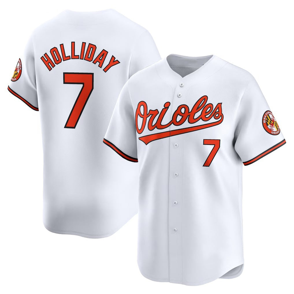Baltimore Orioles #7 Jackson Holliday White Puhics Home Limited Player Jersey