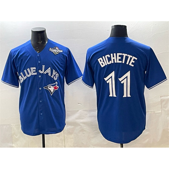 Toronto Blue Jays #11 Bo Bichette Royal Puhics 2025 World Series Cool Base Stitched Jersey